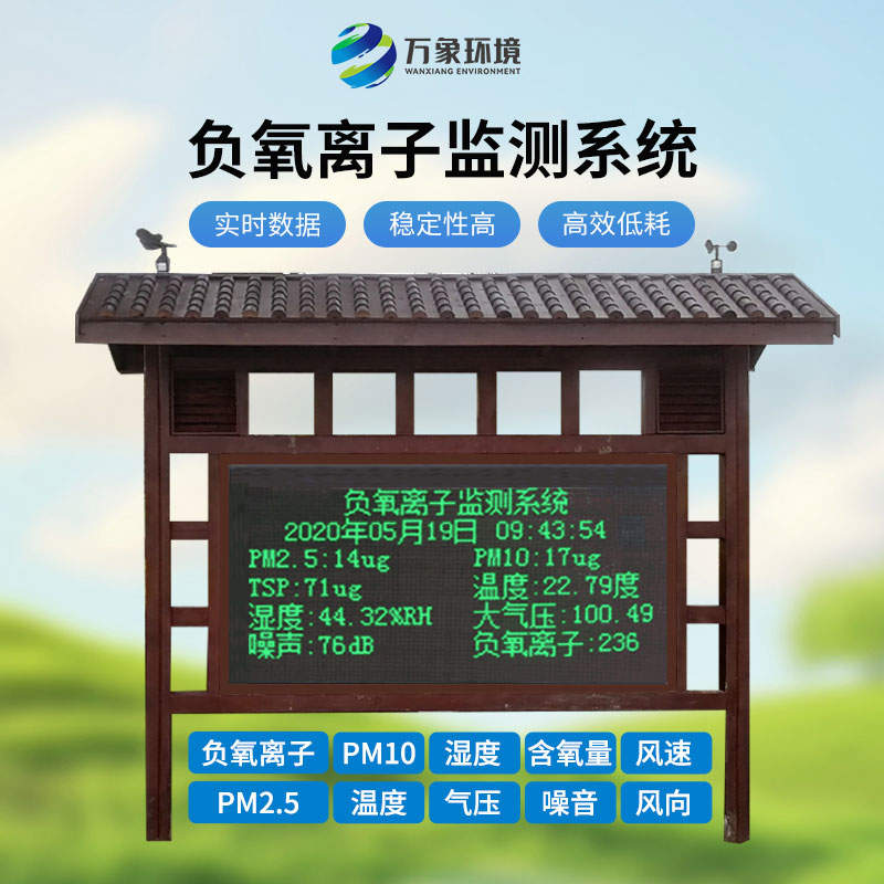 天然氧吧负氧离子监测设备用途介绍